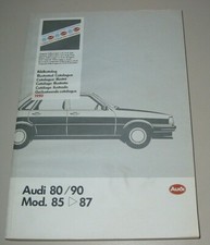 Ersatzteilkatalog Bildkatalog Audi 80 90 Typ 81 B2 Buch Katalog 1985 - 1987 Buch