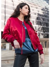 Gap Women's Red Primaloft Bomber Jacket Coat Red M Item #225872