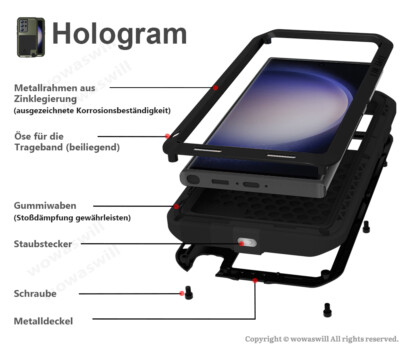 LOVE MEI Metall Rahmen BumperCase Panzer Rüstung Stoßfest Handyhülle für SAMSUNG