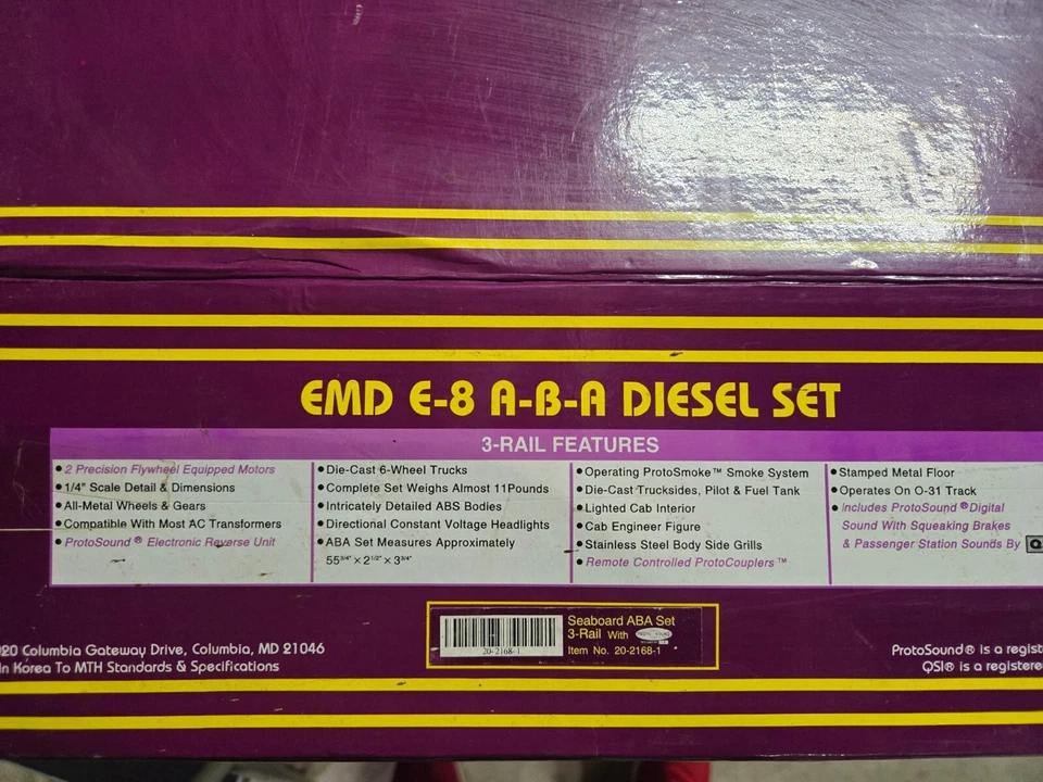 M.T.L. Trens elétricos EDM E 8-a.b.a conjunto diesel Seaboard conjunto ABA - Imagem 2 de 4