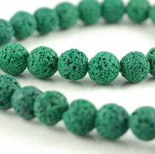 10MM DARK GREEN VOLCANIC BASALTIC LAVA GEMSTONE ROUND 10MM LOOSE BEADS 16inch