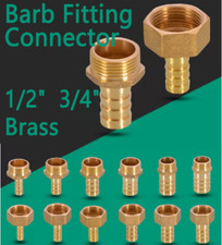 1/2" 3/4" Barb Fitting Connector Brass for Gas Tube 6 25mm Diameter Green Head