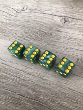 Green Pearl Yellow Dots Dice Valve Stem Cap Auto Car Truck Bike Motorcycle Green Pearl Yellow Dots Dice Valve Stem Cap Auto Car Truck Bike Motorcycle