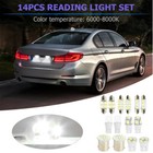 14PCS Car Interior Package Map Dome License Plate Mixed LED Kit Light Parts Set