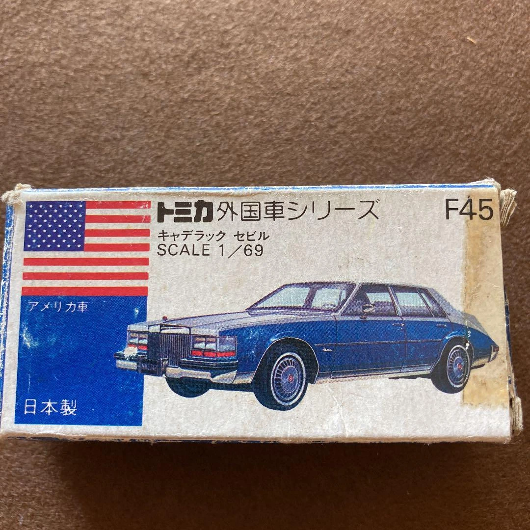 Tomica Foreign Car Series F45 Cadillac Seville 1/69 Scale Made in
