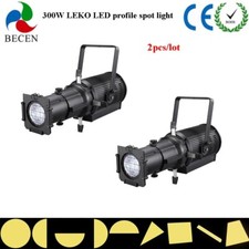 BECEN Lighting 2pcs 300W LEKO LED profile spot light warm white Dj Stage Lights
