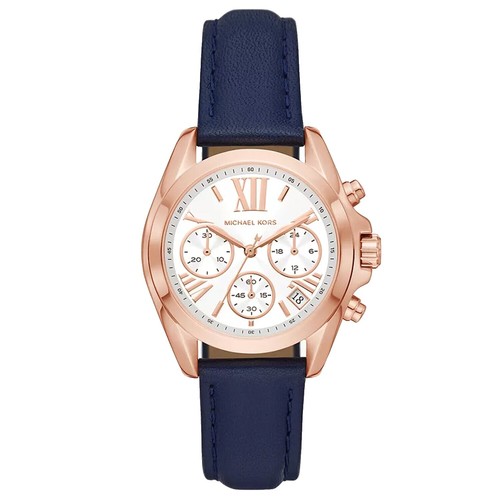 Michael Kors MK2529 Sawyer Pink Dial Leather Strap Chrono  display picture 3