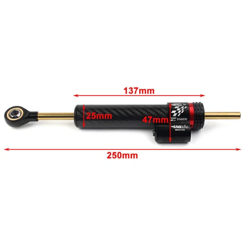 Universal Motor Carbon Fiber Steering Damper Stabilizer For Yamaha Honda Ducati - Picture 6 of 10