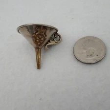 Vintage Perfume Funnel House of Medici Coat of Arms Italy Silverplate