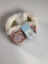 Baby Cat And Jack Pink Glitter Slippers NEW