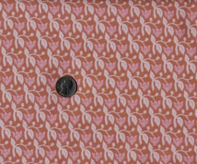 Westminster JOEL DEWBERRY *ROSE* Stylized PINK FLORAL on Beige Fabric