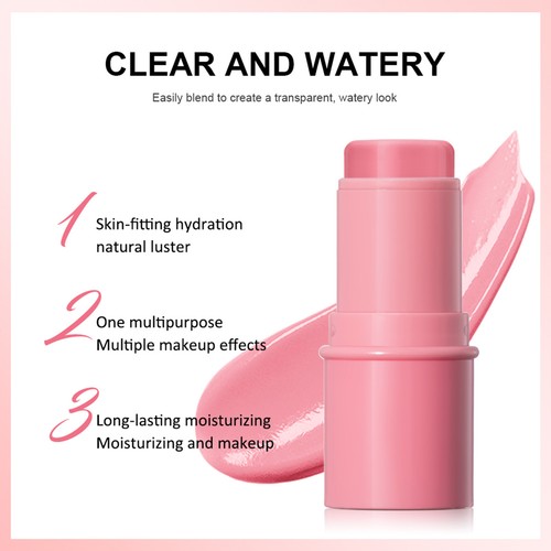 Cream Blush Balm for Cheeks Lips Makeup Stick Cheek Blush Hydrating Lipstick - Picture 5 of 17