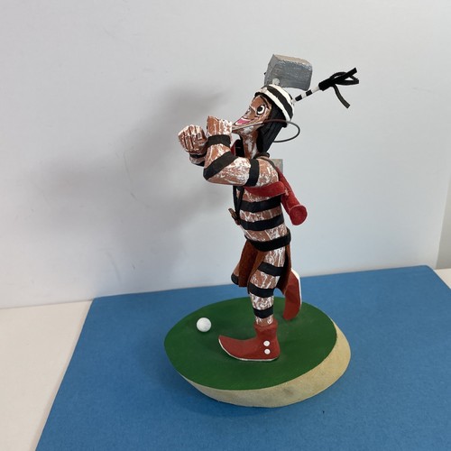 NAVAJO VOLKSKUNST Golf GOLFER KOSHARE von VIRGIL WOOD - INDIANISCHES Sammlerstück - Bild 14 von 17