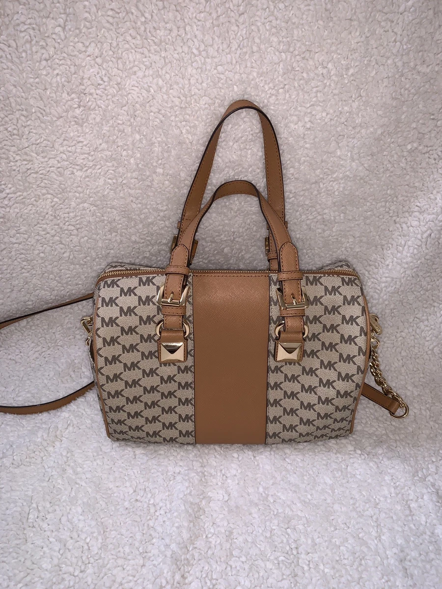 MICHAEL Michael Kors Grayson Logo Embossed Medium Satchel Bag in