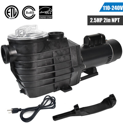 2.5/2HP 110-240v  INGROUND Swimming POOL PUMP MOTOR w/ Strainer 2'' thread NPT