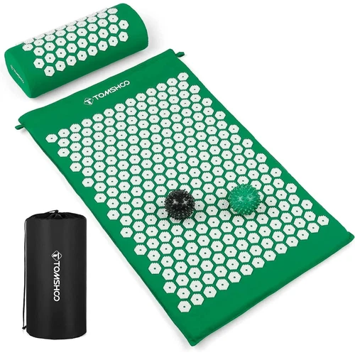 Acupressure Mat with Pillow Set for Relieving Head & Neck Pain with Carrying Bag