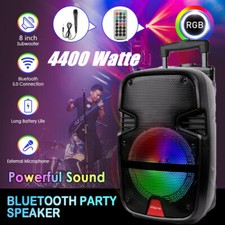 4500W Portable Bluetooth PA Speaker Subwoofer Heavy Bass Sound System Mic Remote