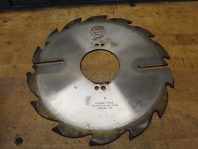 Vintage CanCar Chip-N-Saw 16.5'' Strob saw blade 14 carbide teeth 4-9/16'' arbor