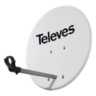 White Aluminum Offset Type 630 Satellite Antenna