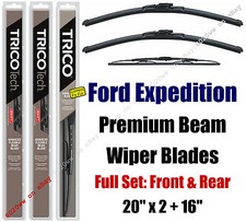 Wipers 3pk Premium Front + Rear fit 1998-2002 Ford Expedition 19200x2/30160