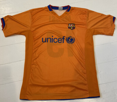 Vintage VTG Kutbi Sport Soccer Futbol Jersey Barcelona Lionel