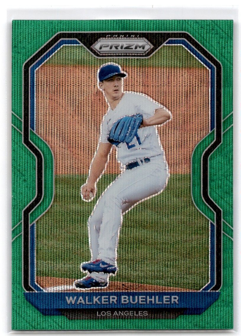 2021 Panini Prizm Green Wave Walker Buehler Los Angeles Dodgers #152