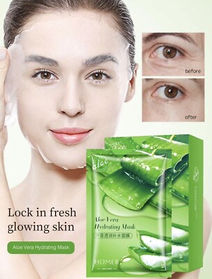 10pcs Hydrating Face Mask, Aloe Vera Facial Skincare Sheet Moisturizing  Sheet | eBay