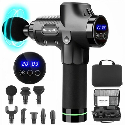Masage Gun Elektrisches Massagepistole Percussion Muscle USB Mit 8 Masageköpfe