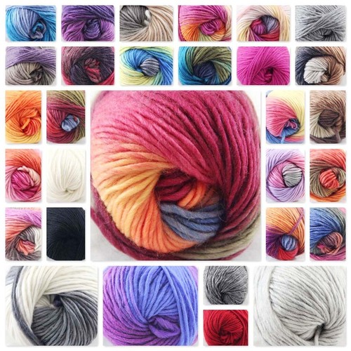 C Hot Multi Color 1Balls x 50g Bufanda de punto grueso Muffle Soft Wool Yarn 27 - Imagen 8 de 24