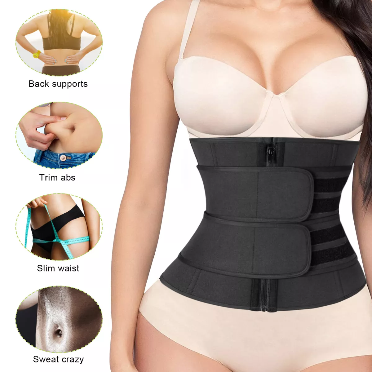 Tummy Control Slimming Body Shaper Shapewear Belt Waist Trainer Weight Loss Belt  for Women and Girls Adjustable