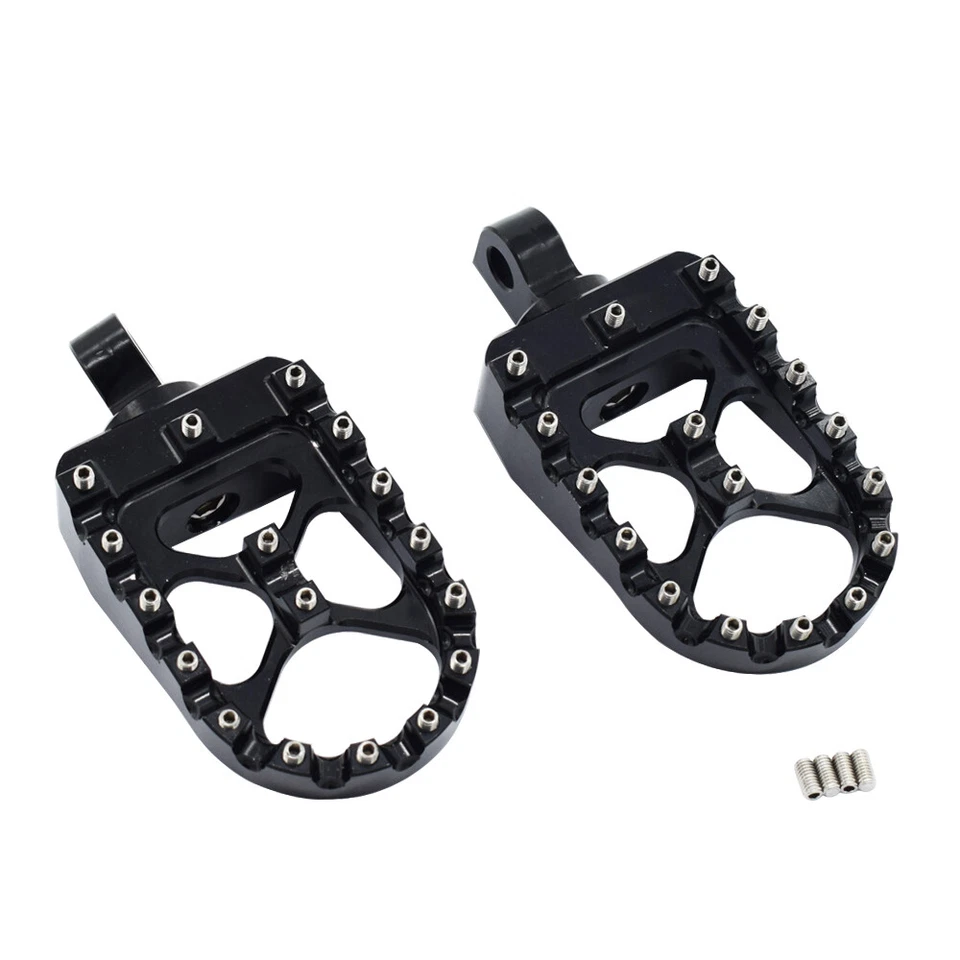 Wide MX Style Foot Pegs Rests Pedals Bobber For Harley Dyna Sportster XL883 1200 - Image 3 of 4