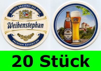 20 Stück Bierdeckel Weihenstephan Freising Typ B für Bar Party Theke Tresen