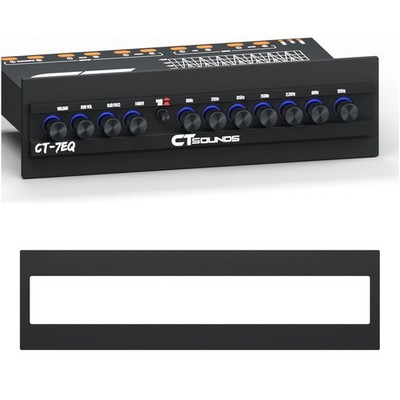 For CT Sounds CT-7EQ Equalizer Bezel Trim Ring 1 DIN Black ABS Car Audio