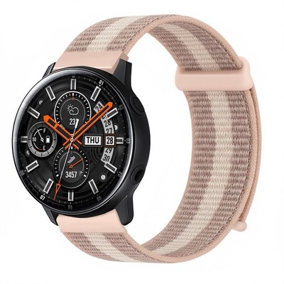 Smartwatch Armband für Samsung Galaxy Watch Active 40mm Nylon Textil Klett Rosa