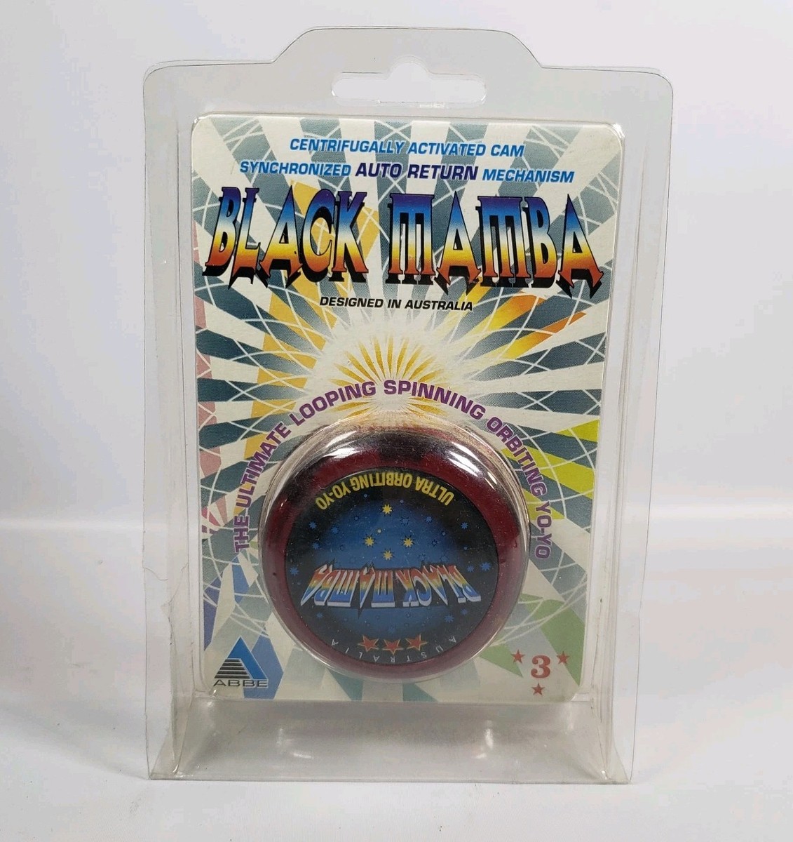 BLACK MAMBA 3 Star Red Vintage Yo-Yo 1990's Yoyo Retro RARE ABBE