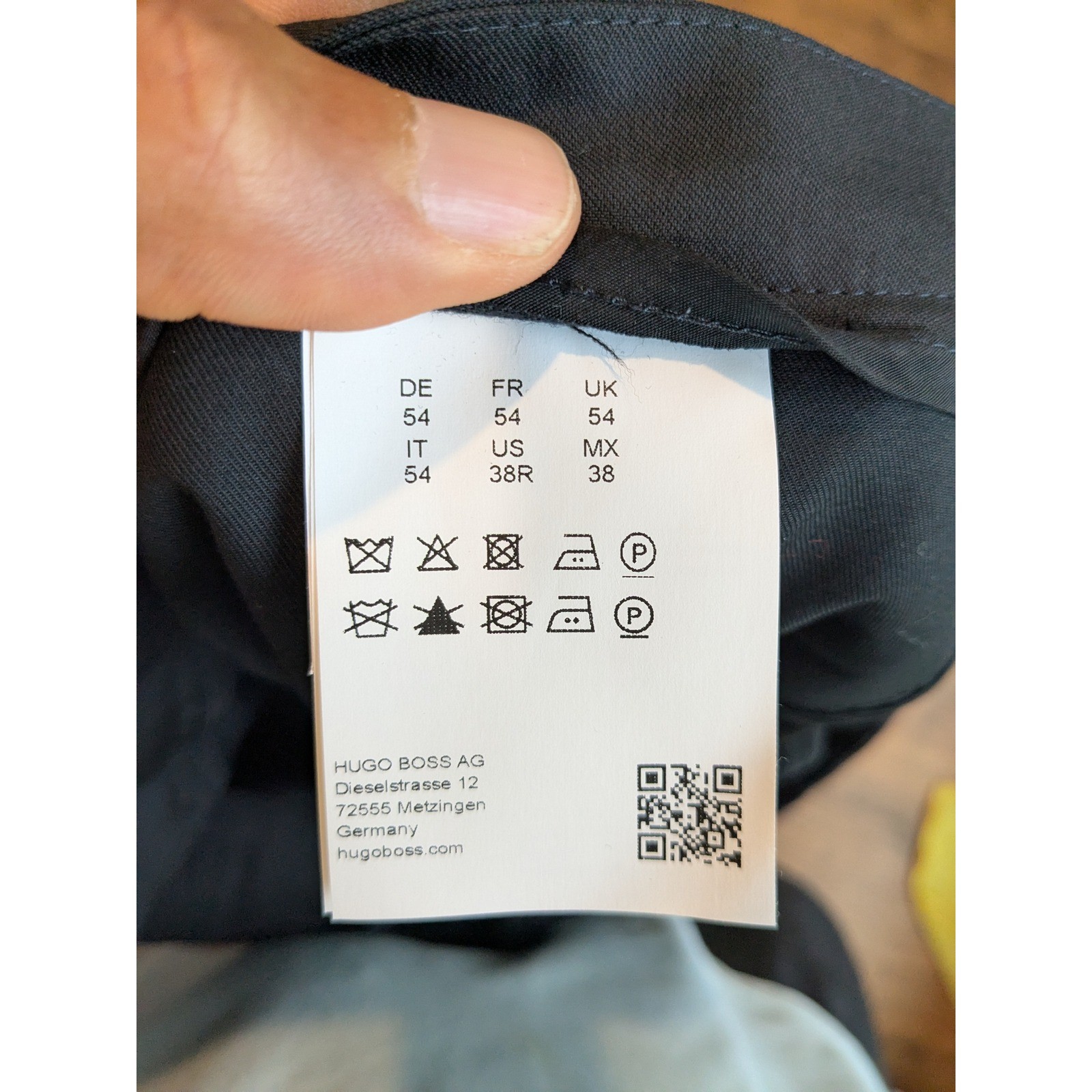 NWT $248 Hugo Boss Mens Dress Pants Extra Slim Fit Trousers 38R New with Tags thumbnail 11