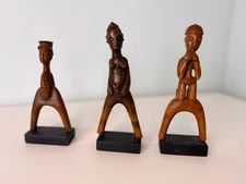 Set of Three Antique Early 19th Century Wood Slingshots