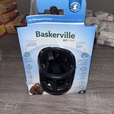 BASKERVILLE  Ulta Dog Rubber Muzzle  Black  Size 4/Medium  Adjustable- 021 