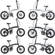 Folding Bicycle 20 Inch Bikes for Adults 7-Speed Variable Foldable City Bicycle