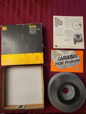 Vintage Kodak Transvue 140 Slide Tray Carousel Projector - Original Box w/papers