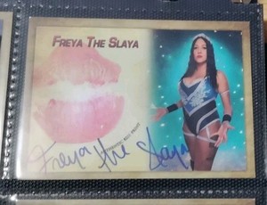 Freya The Slaya Signed Kiss Card Wrestler OVW