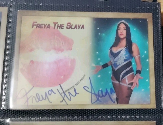 Freya The Slaya Signed Kiss Card Wrestler OVW