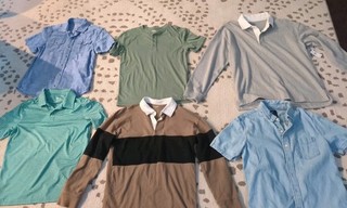 Lot Of 6 Big Boys Shirts Size 14/16 Gap Old Navy Etc