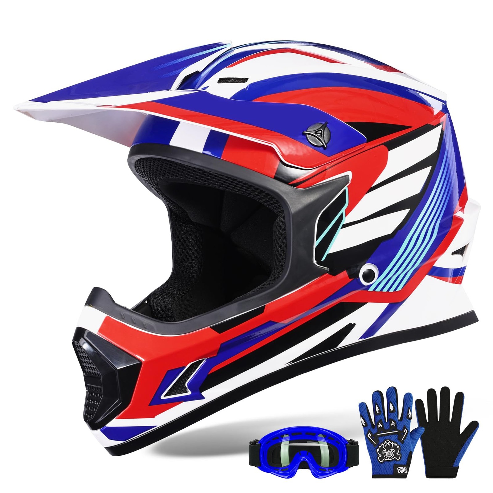 Youth Dirt Bike Helmet DOT Approved Kids Full Face Motocross Helmets