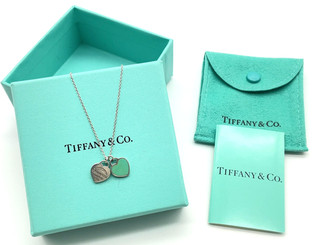 Collana Doppio Cuore Originale Tiffany & Co. Ritorno a Tiffany SV925 CON B i010288