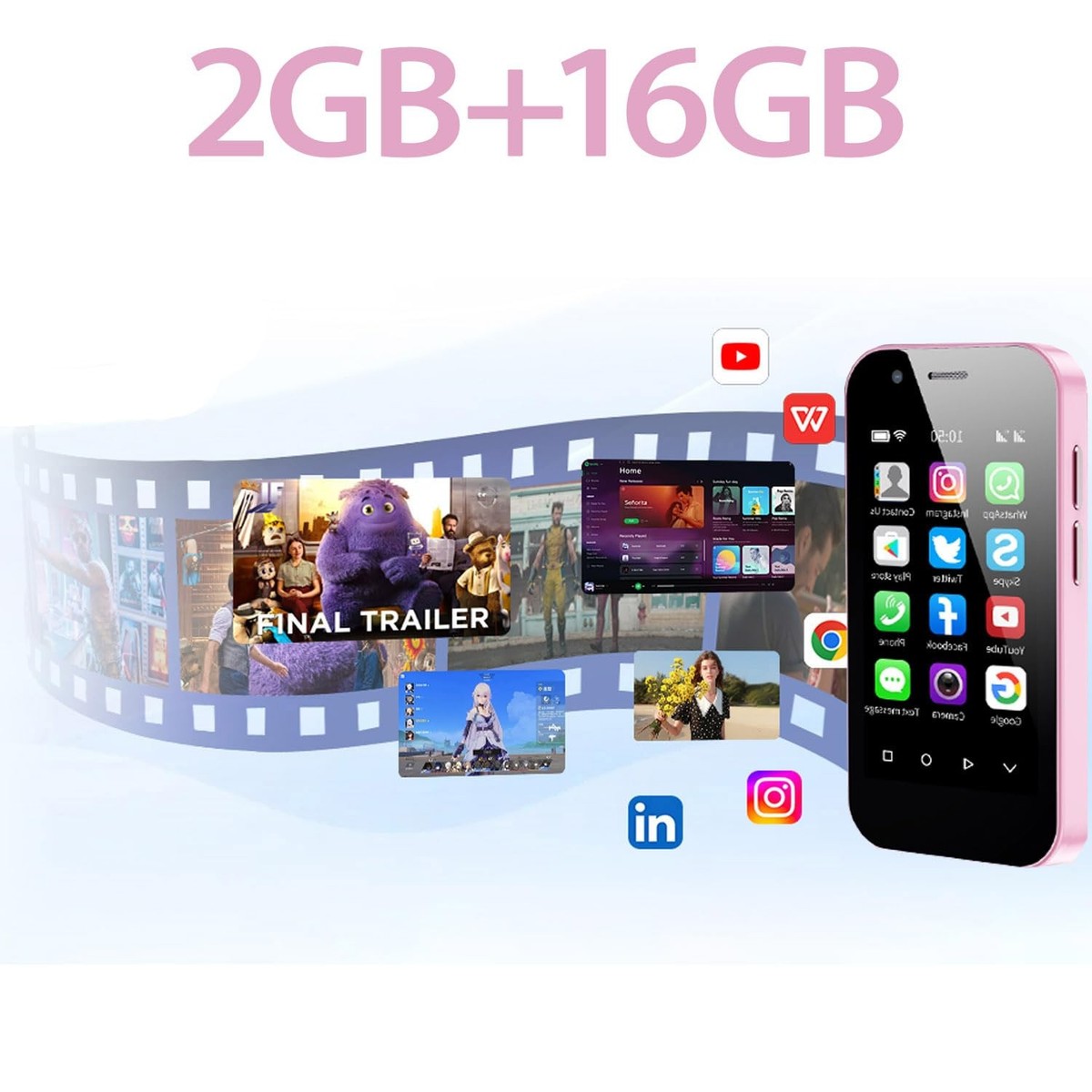 Mini Phone 4G Unlocked Smartphone 3.0