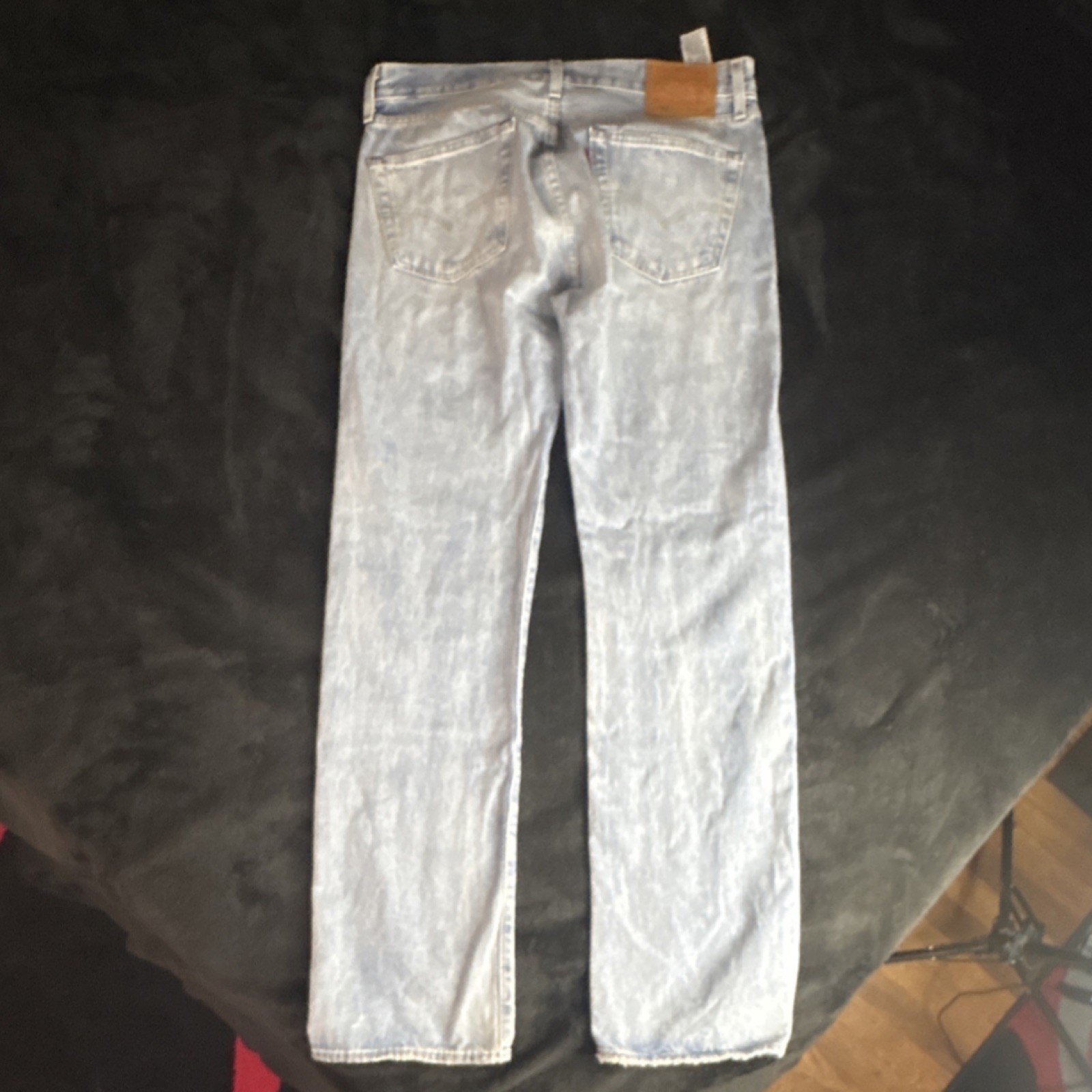 Levi's Big e Premium Distressed Patch Light Blue … - image 5