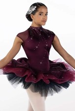 Dance Costume Weissman 13303 XL Child Burgundy Tutu Ballet Rhinestone Pageant