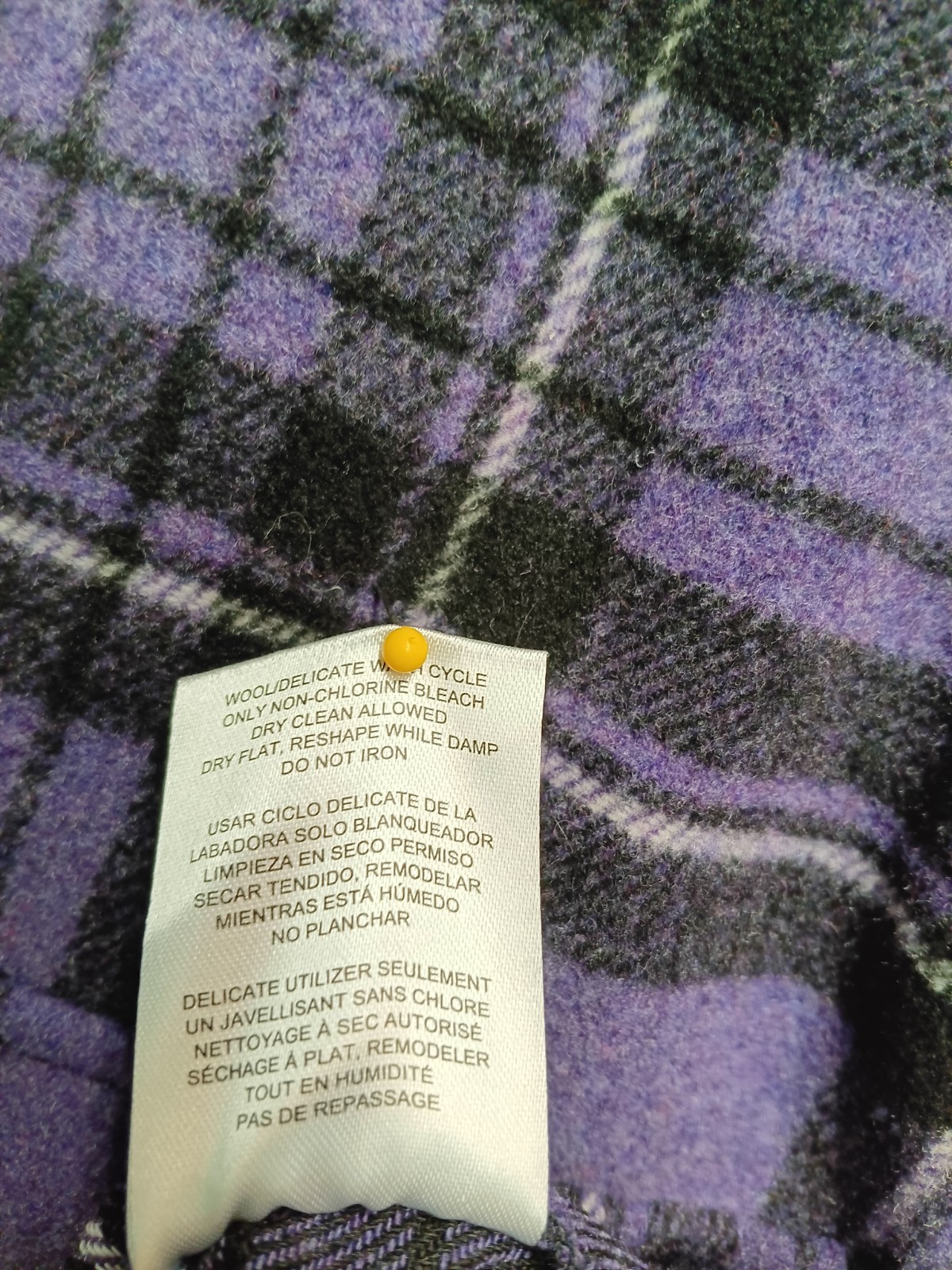 Marvel Black Panther Wakanda Forever Plaid Shirt Jacket XL Purple Black thumbnail 5