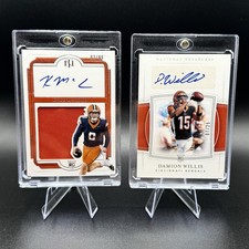 Panini National Treasures RPA Kyle McCord /99 Damion Willis /25 (AU, MEM, RC)
